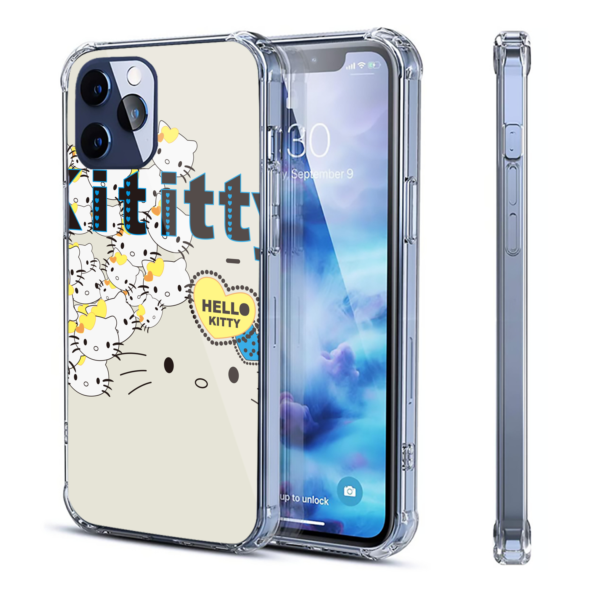 （画像用） Hello Kitty ハローキティ 【iPhone 12シリーズ対応】透明スマホケース（クリアソフトケース）